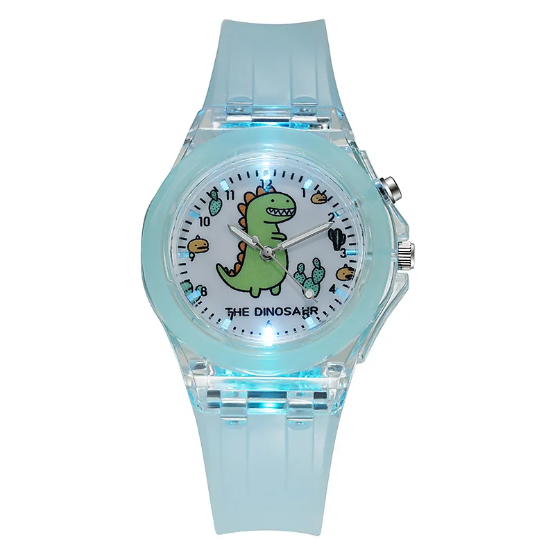 Montre à quartz avec bracelet en silicone pour enfants, montre-bracelet, horloge, numérique, Shoous, dinosaure, garçon, filles mignonnes, école primaire