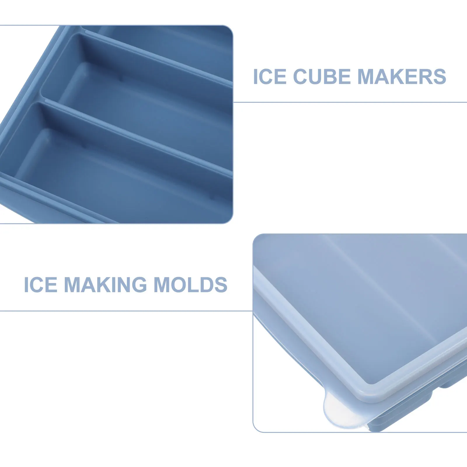 

1pc Silicone Ice Cube Makers Fresh Box Reusable Tray Easy Clean Kitchen Bar Ice Mold Preservation Container Summer DIY Tool