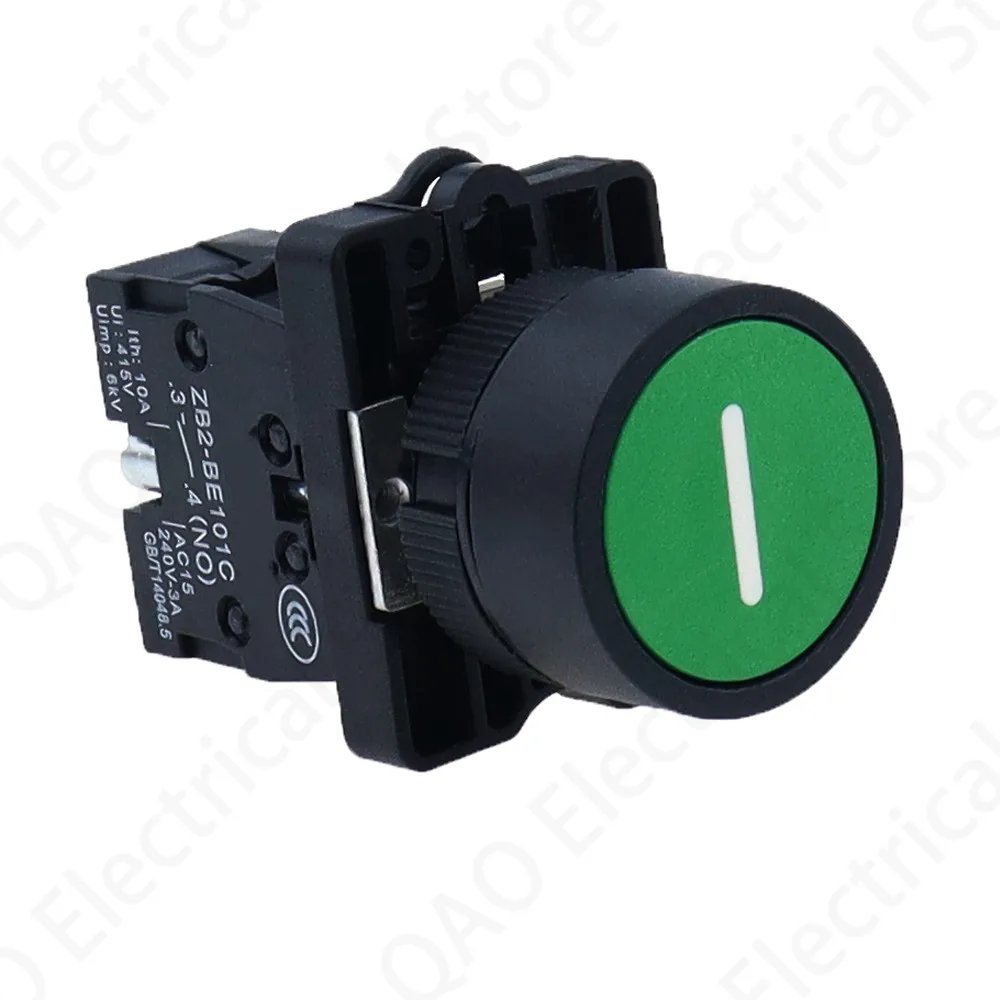 1Pcs XB2 22mm 1 NO N/O Sign Momentary Push Button Switch 600V 10A