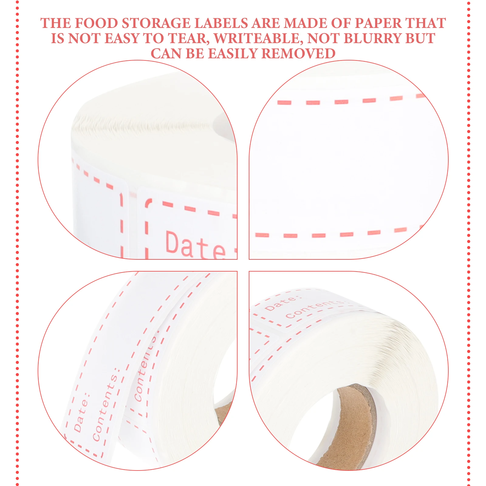 

1 Roll Food Storage Removable Writeable Not Easy To Tear For Jars Cans Glass Containers Freezer Pantry Organization Kitchen