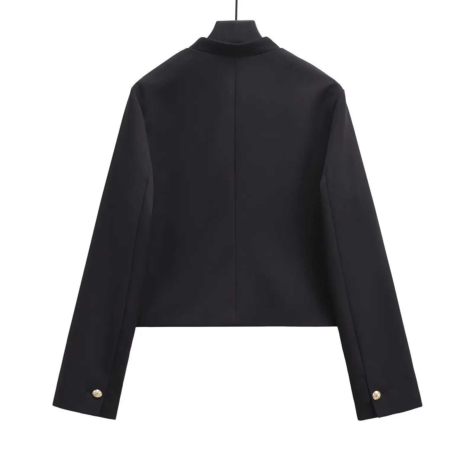 Veste de costume décontractée à col montant pour femmes, bouton doré décoré, Style européen et américain, vente en gros, nouvelle collection printemps
