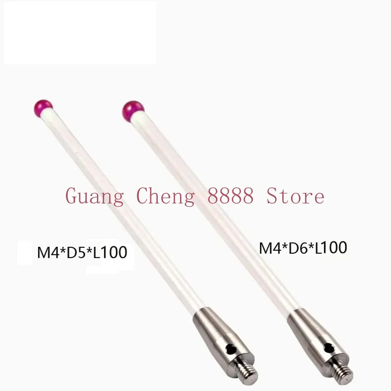 

1pc 5/6mm OD M4 L100 threadruby Head Ceramic Styli Rod 3D Three Dimensional Gauge Meter Coordinate Measuring Machine CMM Tip Pro