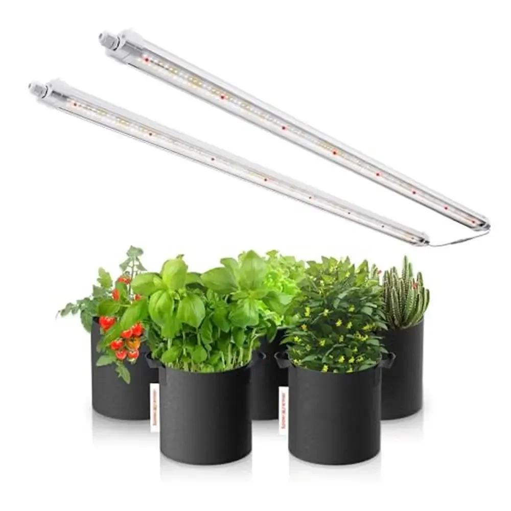 3.6ft Sunlike Full Spectrum Waterproof LED Grow Lights Indoor Plant Shelves Seedling Veg Linkable Kit High Output & Energy