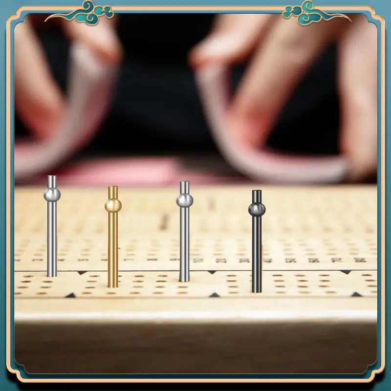 

Latest 108Pcs Cribbage Pegs, Reliable Iron Cribbage Pegs Tapered Design Versatile Peg Board Game Cribbage Board Pin (3 Colors)