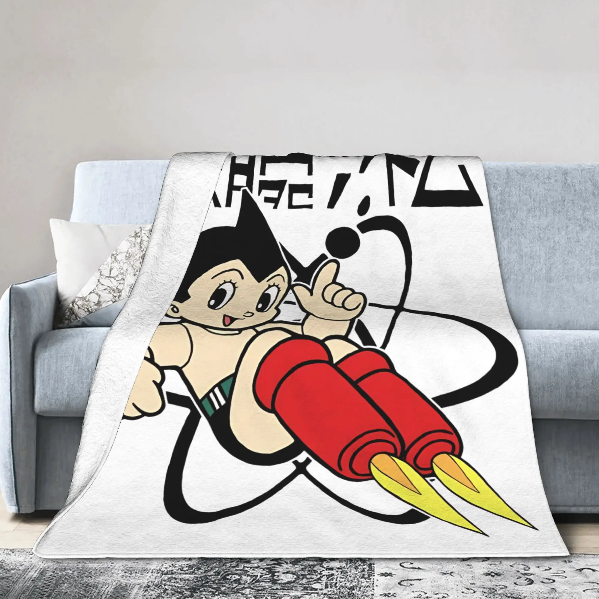 Tetsuwan Atomu Astro Boy Fleece Blankets Astroboy  Custom Throw Blanket for Bed Sofa Couch 125*100cm Quilt