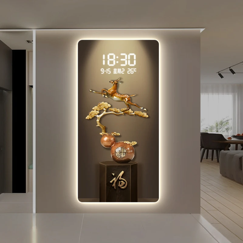 

animal Battery Led Wall Clocks Fancy Calendar Modern Designer Luminous Digital Clock Big luxury Nordic Relogio De Parede Decor