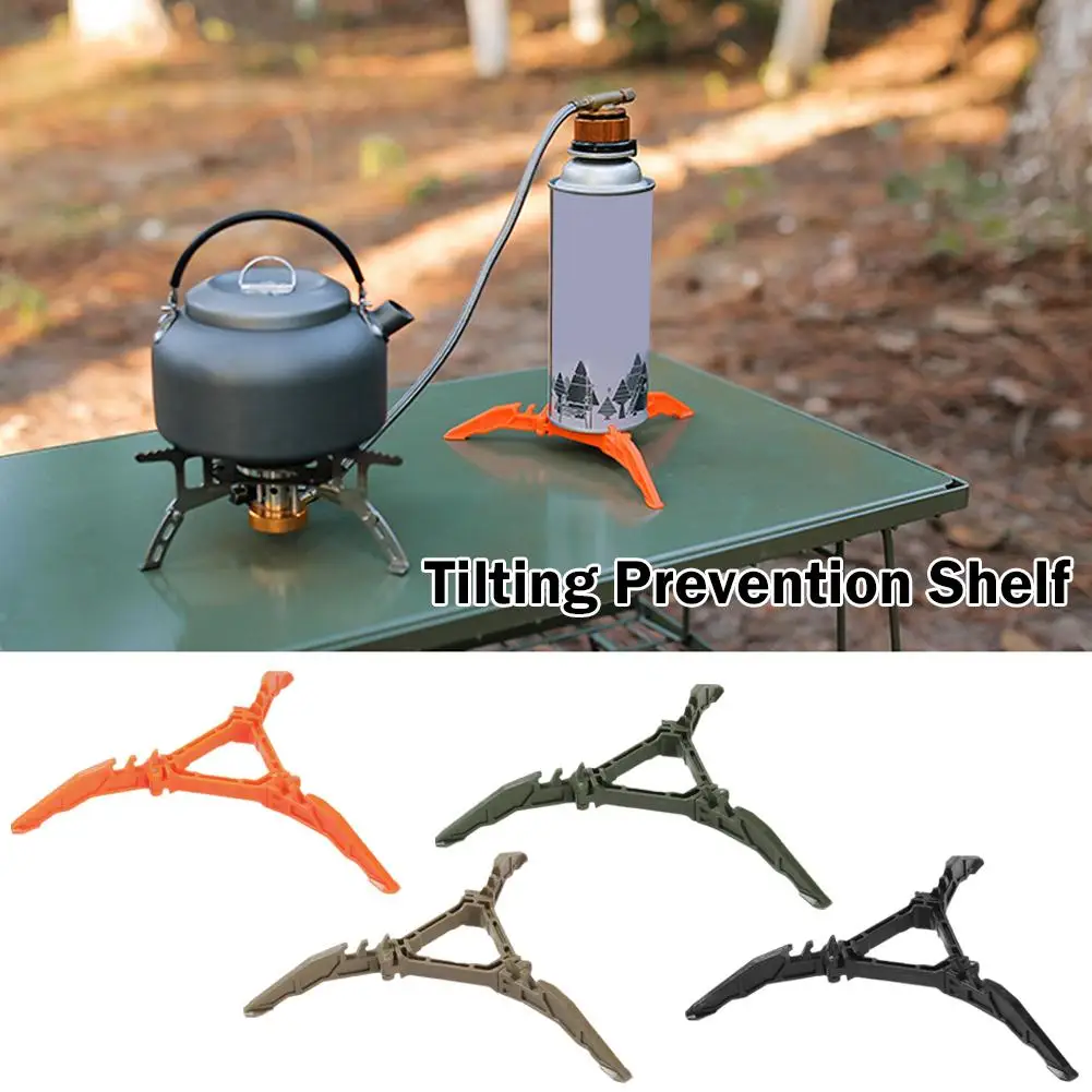 Foldable Flat Gas Tank Bracket Outdoor Stove Gas Tank Base Tilting Prevention Anti Shelf Stand Holder Canister Dumping Trip A1T7