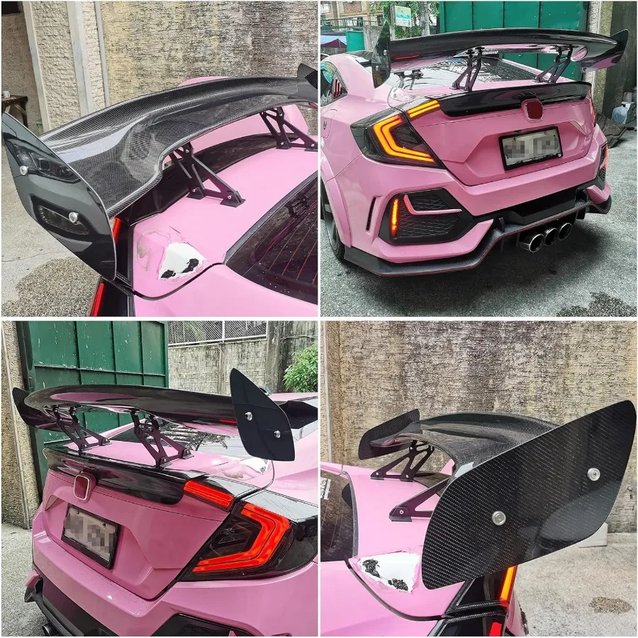 57 Inch Universal Rear Spoiler GT Style Car Trunk Wing Spoiler for Chevy Corvette C8 C7 Camaro Mazda Miata RX-7 Nissan Lexus To
