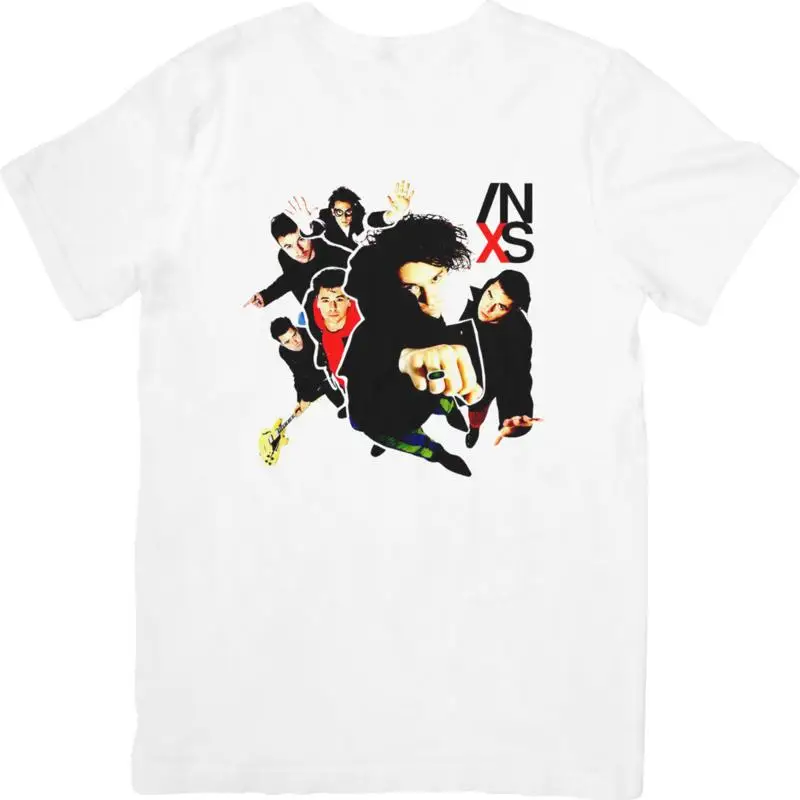 تي شيرت Inxs Music مناسب لجودة القطن باللون الأبيض #1