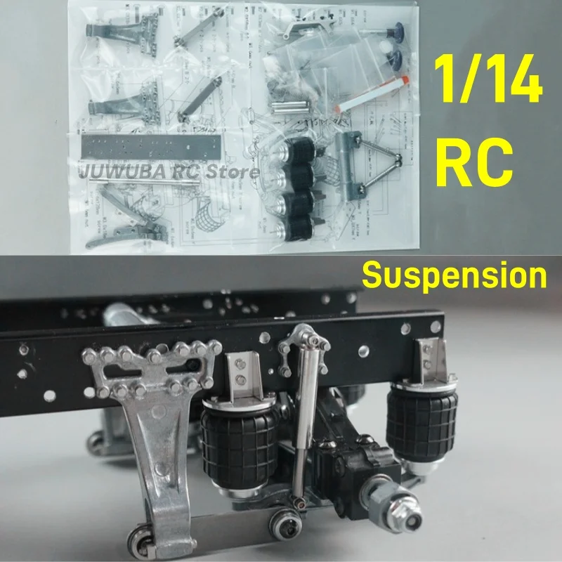 SCALECLUB 1/14 RC Truck Single Axle Rear Airbag Suspension DDQNXG-TY-1 Für Tamiya LESU 1/14 Scale RC Truck Zubehör Teile