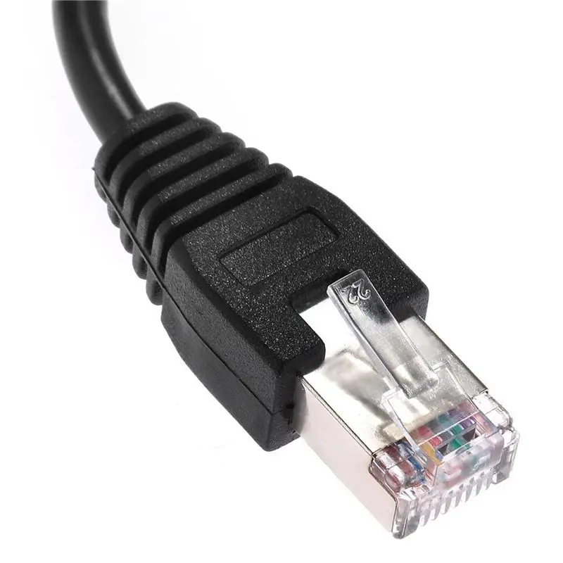 4Pcs 1FT RJ45 Male To Female Screw Panel Mount Ethernet LAN Network Extension Cable-Y18A