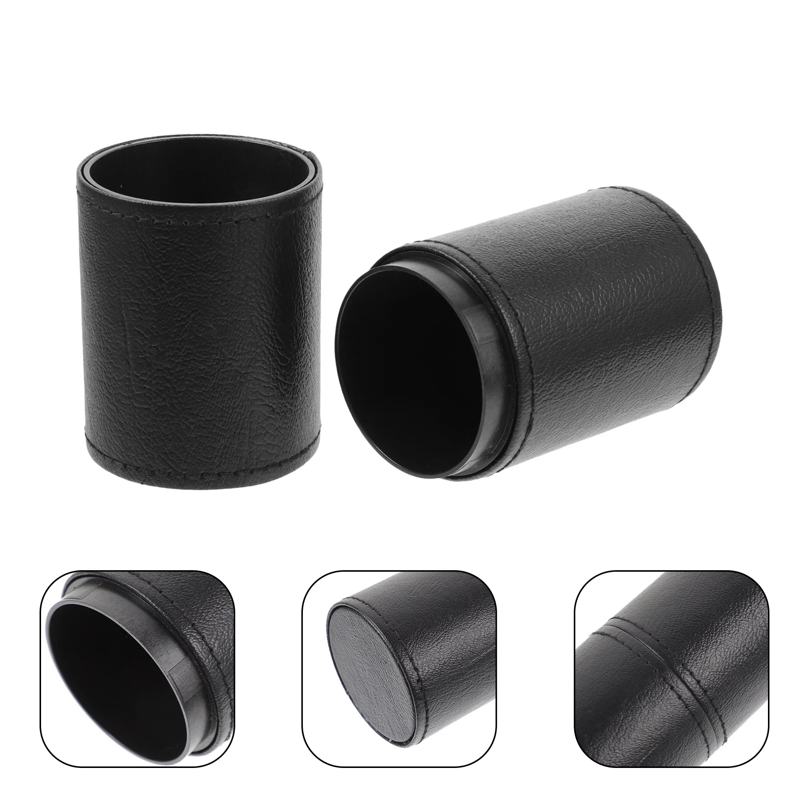 

Large Capacity PU Makeup Brush Storage Cup Desktop Organizer Brush Holder Pen Holder Makeup Organizer