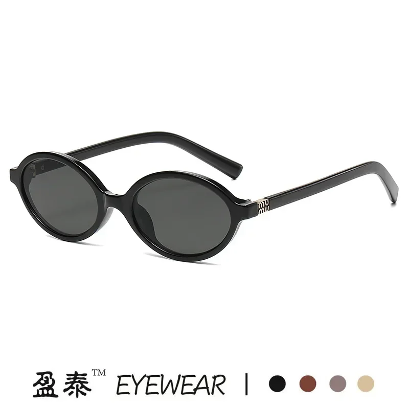 Ins 2024 Luxury Designer UV400 Sunglasses Women Men New Trendy Oval Sun Glasses Ladies Vintage Small Round Gafas De Sol