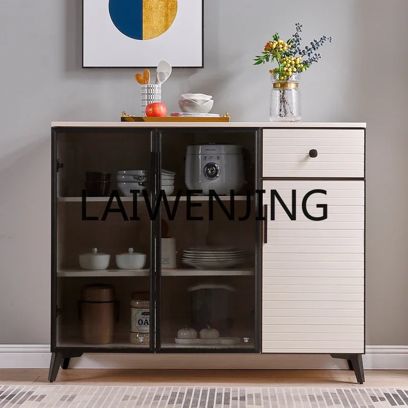 

JJ2 Aluminum Alloy Dining Side Waterproof Cupboard Modern Minimalist Living Room Tea Large Capacity Storage Wine Cabinet