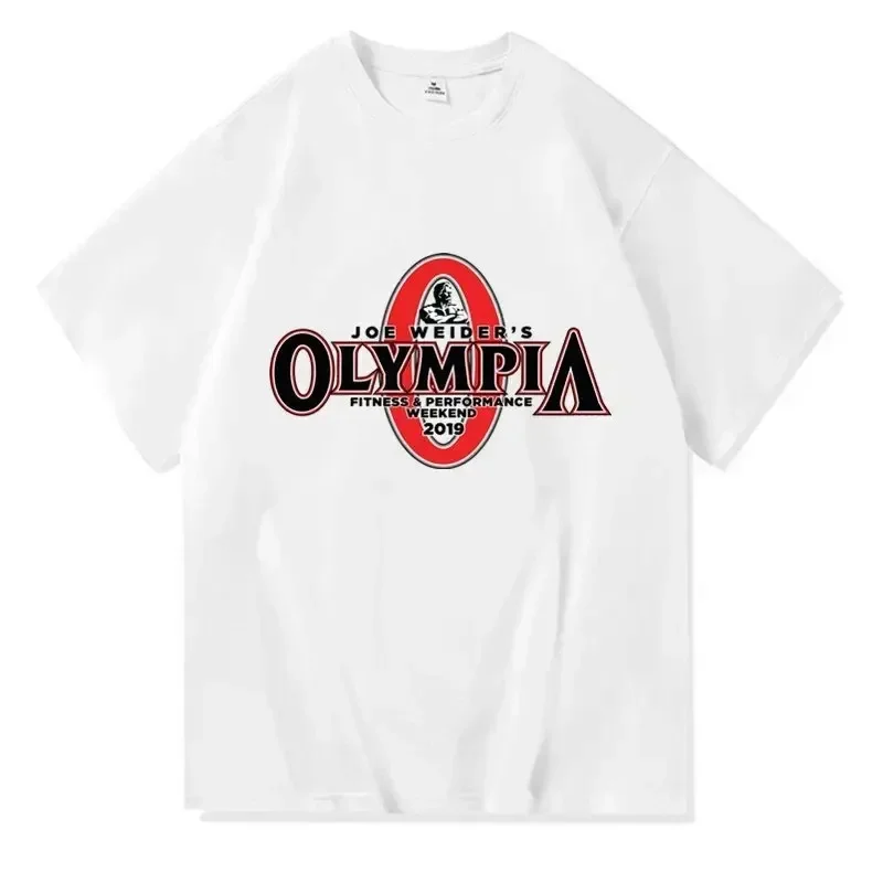 Nueva gran oferta de la temporada de verano OLYMPIA, camiseta de algodón para gimnasio para hombre, manga corta, cuello redondo, calidad superior, ajuste cómodo a la moda