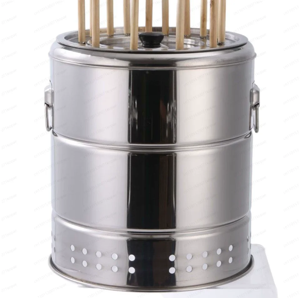 28 strings Smokeless Grill Cylinder Grill, Household Charcoal