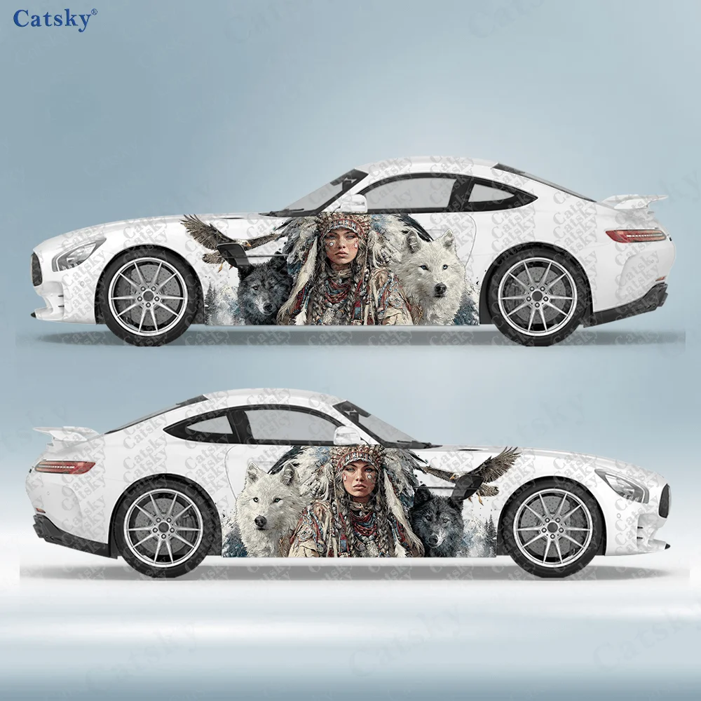 2-adesivi-per-auto-con-ragazza-e-animale-dell'industriaiolese-americana-resistenti-allo-sbiadimento-migliora-l'estetica-del-tuo-veicolo-con-design-artistici-audaci-pellicola-vinilica-per-auto