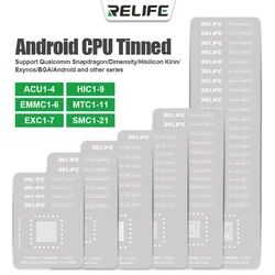 RELIFE RL-044 Android Phone BGA Reballing Stencil Set ACU1-4 HIC1-9 EMMC1-6 MTC1-11 EXC1-7 SMC1-21 Planting Tin Steel