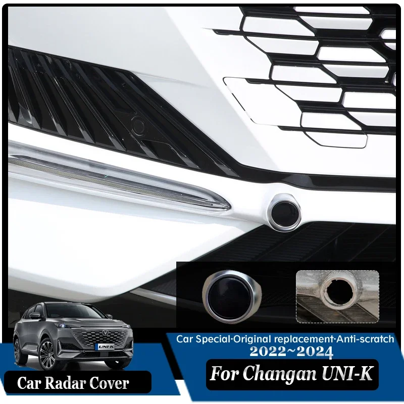 New！ Car Radar Decorative Covers For Changan UNIK UNI-K UNI K 2020 2021 2022 2023 2024 Anti-scratch Front Shovel External Access