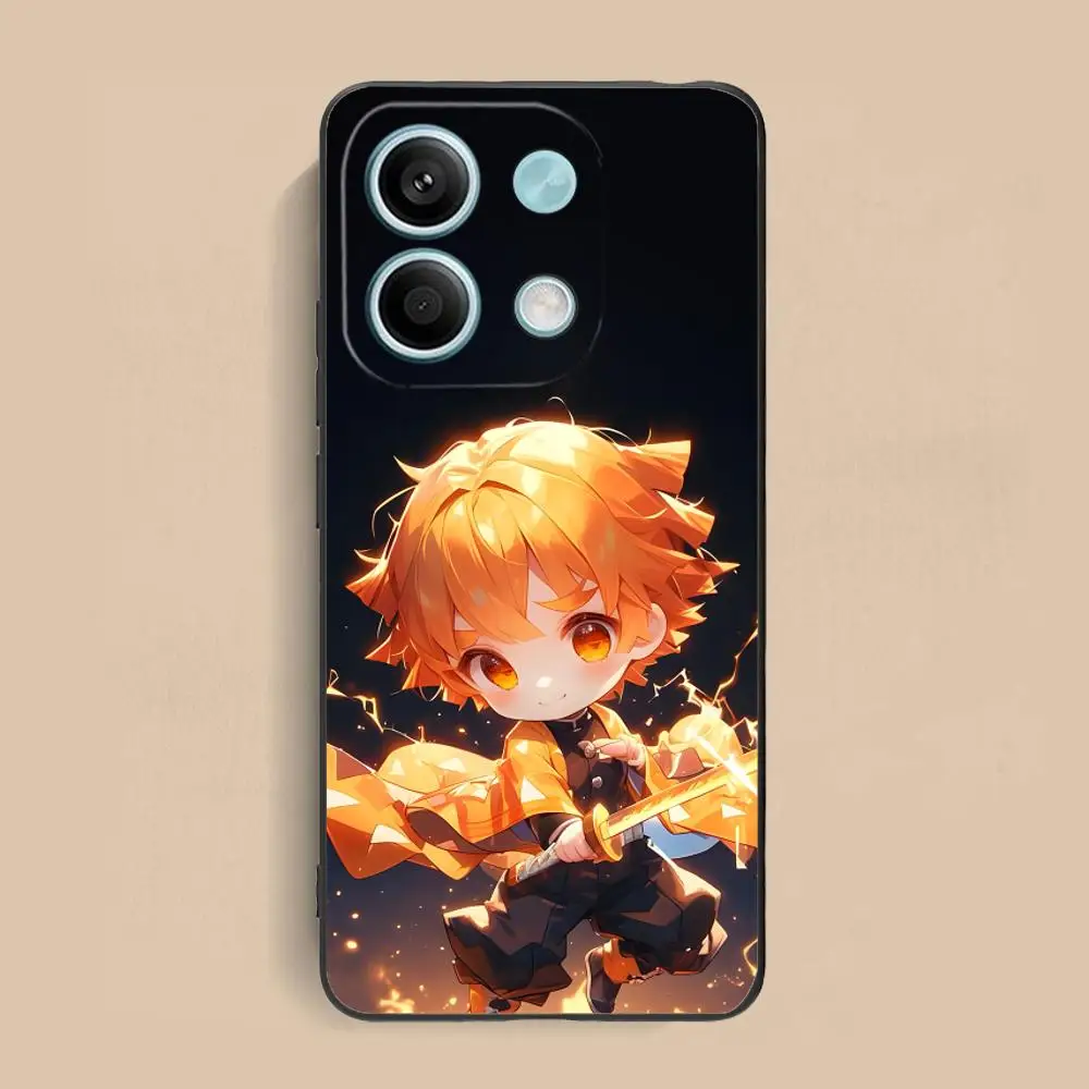 شيطان القاتل Zenitsu الطفل قضية الهاتف ل Xiaomi Redmi ملاحظة 14 13 12 11 A5 3 2 1 برو زائد 4G 5G اللون واقية غطاء جميل