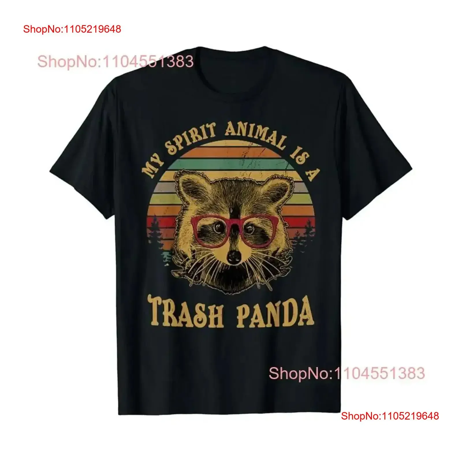 

My Spirit Animal is a Trash Panda funny Racoon gifT T Shirt vintage Washed streetwear Versatile Stretched Top For Everyday Wear