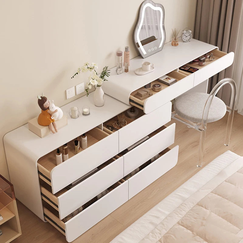 Nightstand Makeup Vanity Table Shoe Cabinet Storage Luxury Nordic Dressing Woman Dresser Aesthetic Cheap Clothes Room Set Chair