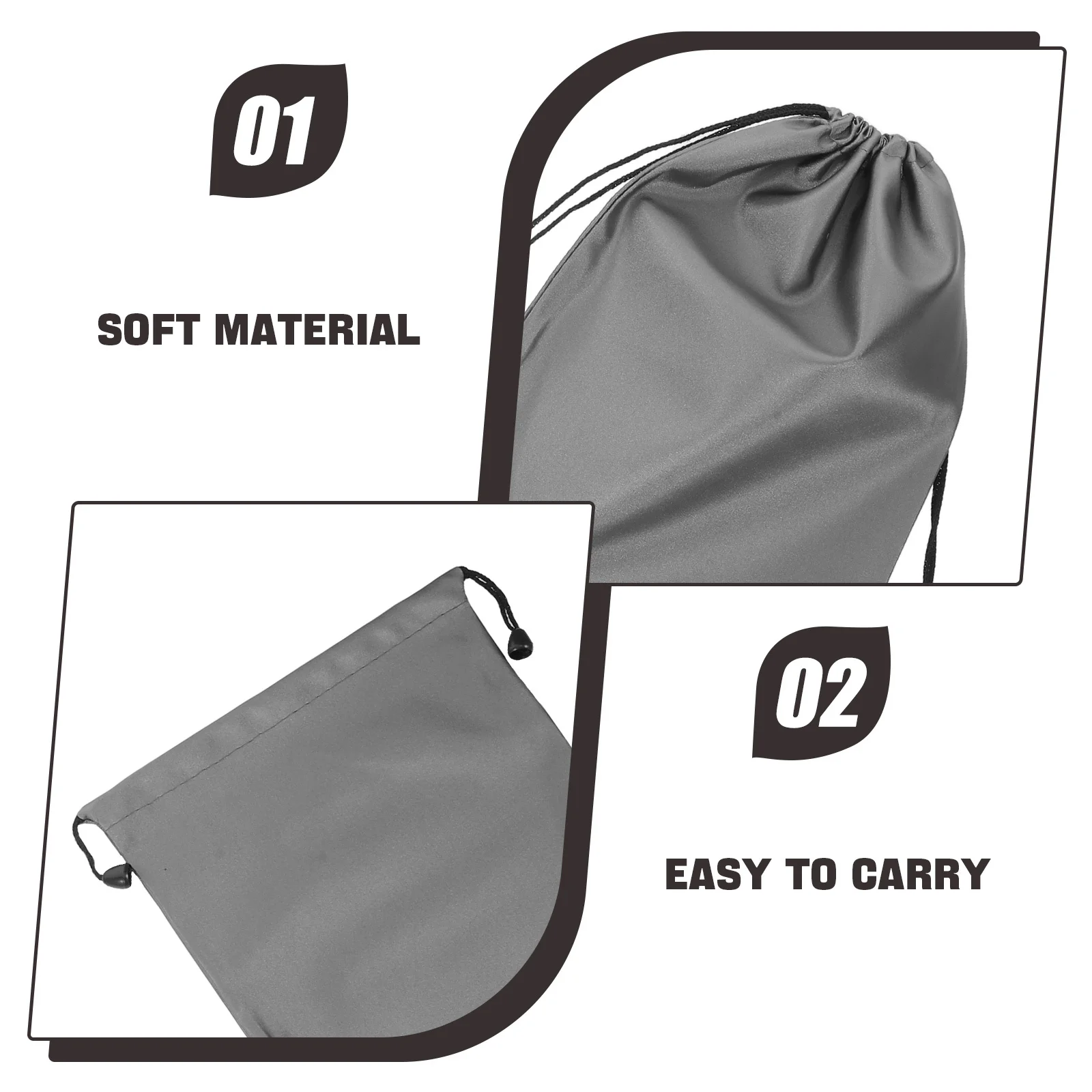 5Pcs Drawstring Cable Bag Organizer Portable Nylon Storage Pouch Power Bank Travel Electronics Accessories Case