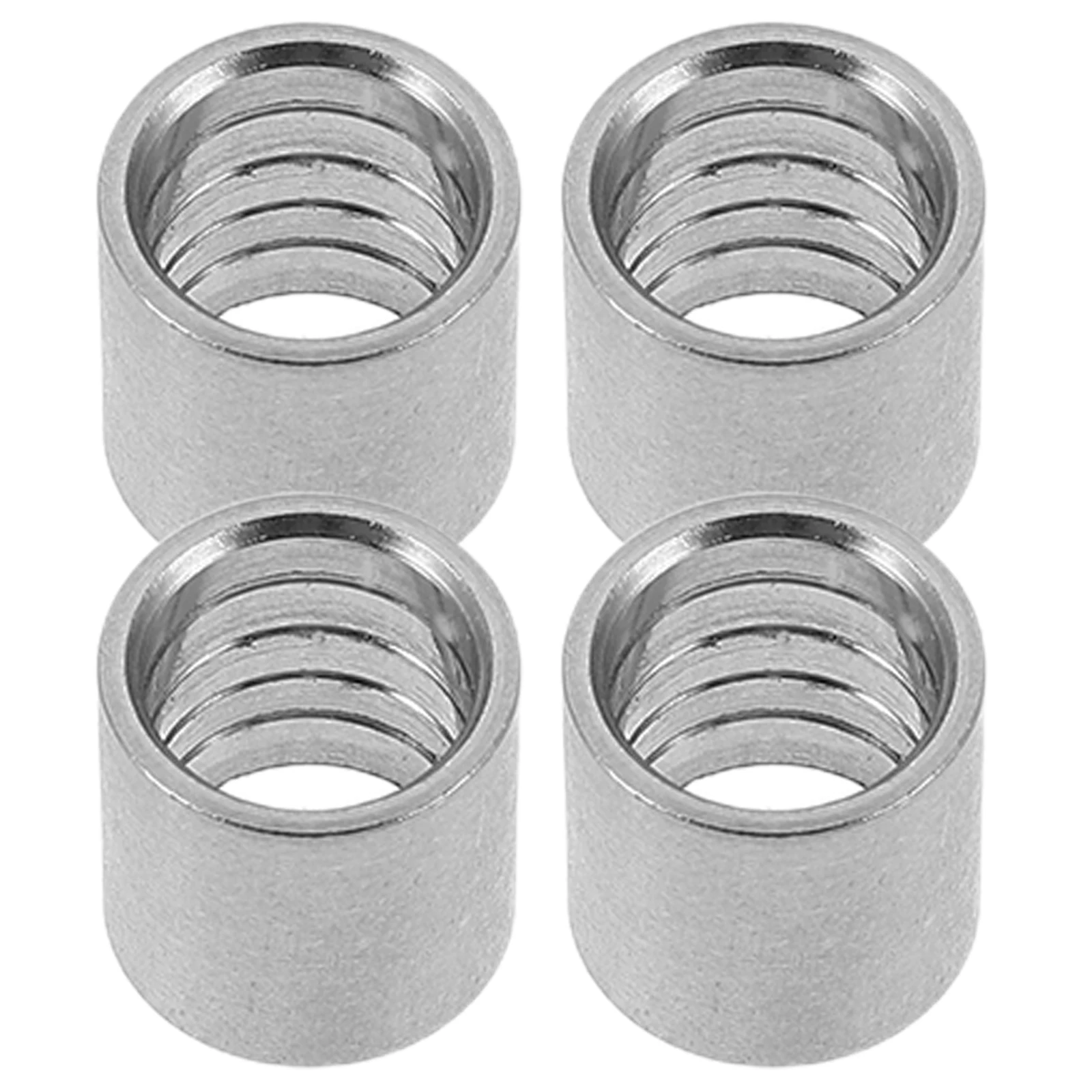 

4pcs Stainless Steel Pool Cue Tips Ferrules Replacement Parts For Snooker Billiard Cue Sticks Durable Tips Easy Installation
