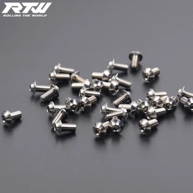 M3  TC4 Titanium Alloy UFO Cone Head Screw 1Pcs M3 x 4 x 6x 8 x10~28mm Bolts Hex Socket For Model Aircraft Car DIY