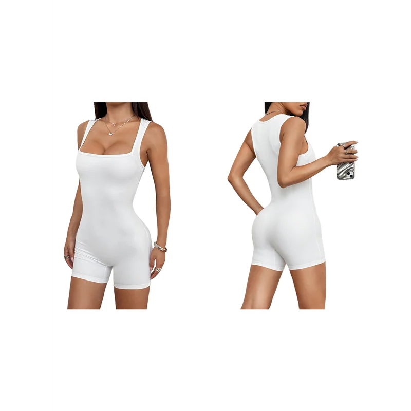 Monos para mujer, mono corto, peleles de entrenamiento, trajes de verano, gimnasio, Yoga, playa, 2025-A55G