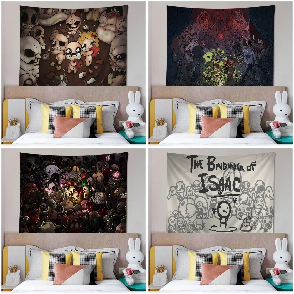 Binding Of Isaac Wall Tapestry Hanging Tarot Hippie Wall Rugs Dorm Wall Hanging Sheets