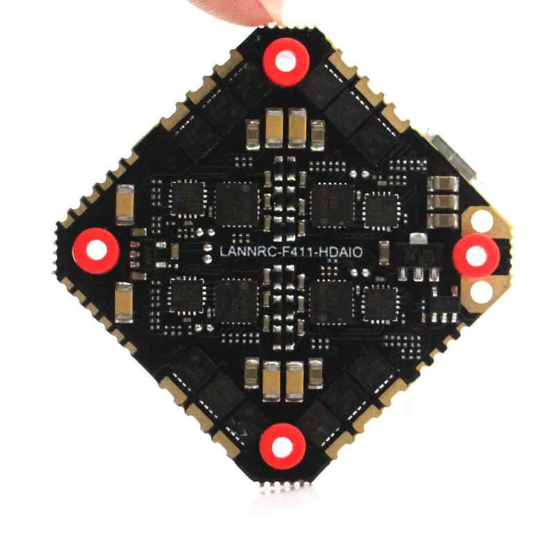 LANNRC F411 HD AIO 45A sterowanie lotem ESC zintegrowana płyta STM32F411CEU6 MPU6000 2-6S Lipo dla RC FPV Freestyle Racing drony