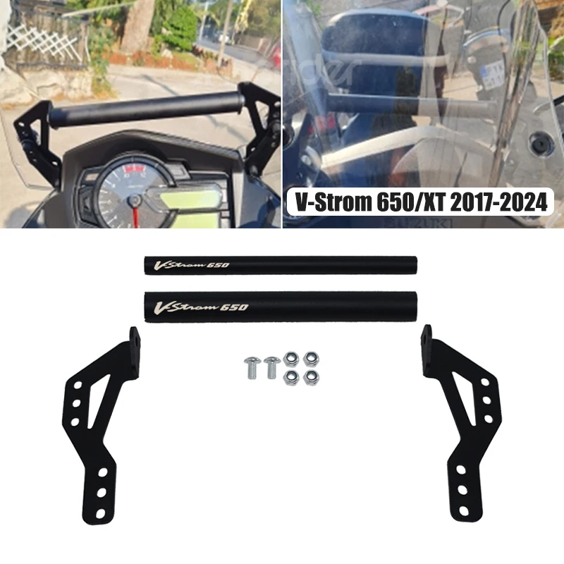 VStrom650 Phone Mount Bracket For Suzuki V-Strom/DL 650 DL650 2017-2023 2024 Motorcycle Navigation Windshield GPS Phone Holder
