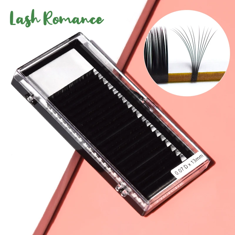 Eyelashes Supplies Women Make Up Products 20 Rows No Sidue Dark Black Matte Soft Eyelashes Extensions