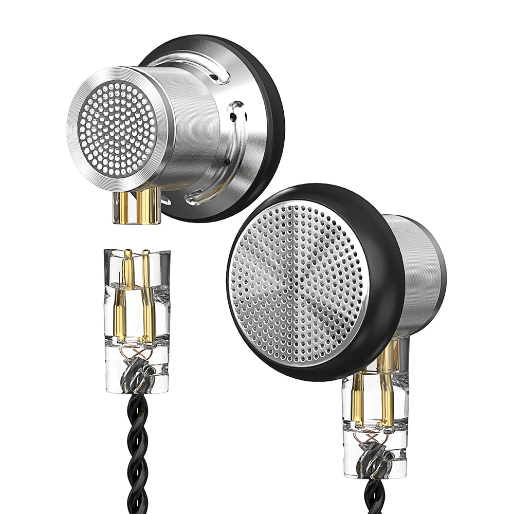 ND DTS Wired Earbuds HiFi Stereo Earphones Noise Isolating in Ear Flat Head Plug Earburd Powerful Bass Tangle Detachable Cable