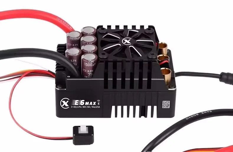 

XC E6 MAX RC Car Brushless ESC 1/7 1/6 ESC For Speed RC Cars / 550A (3~8S) This Product Does Not Come With an XT90 Plug.