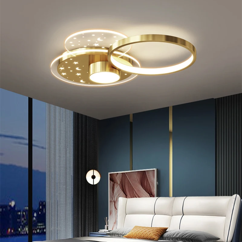 

Led Ceiling Chandeliers Minimalist Art Decoration for Living Room Bedroom Dining Table Lamp Home Fixture Interior Lighting 48w