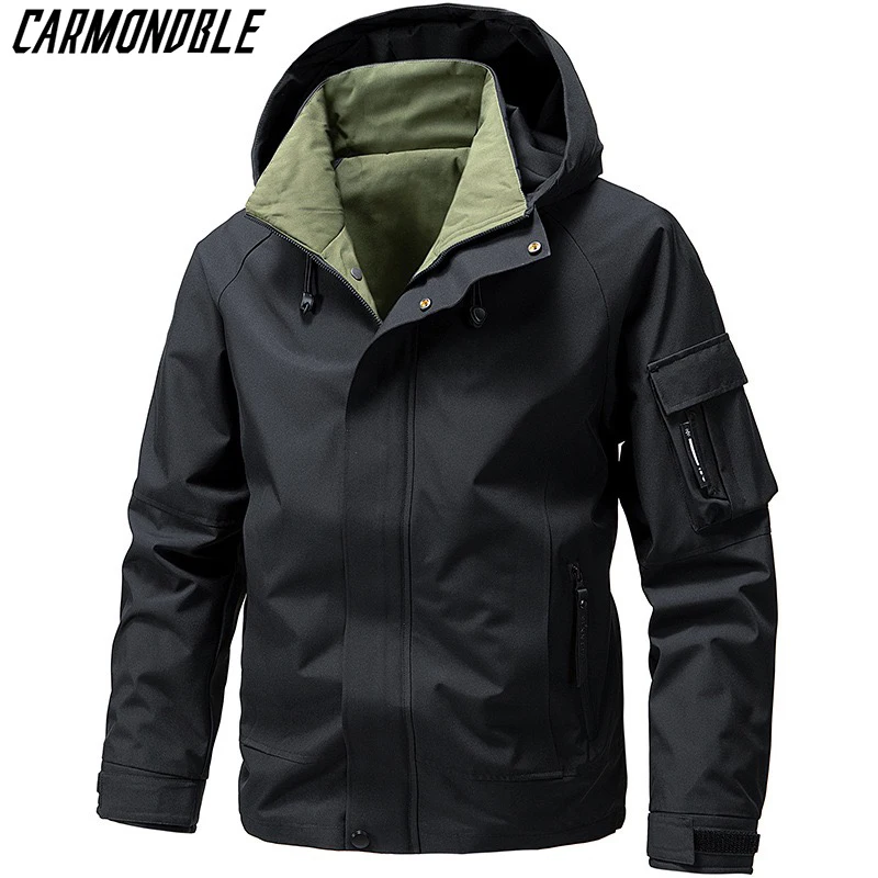 

CARMONDBLE Cycling Waterproof Jacket Mountain Bike Long Sleeve Coat Motocross Bicycle Clothing MTB Sportswear Veste Sport Homme