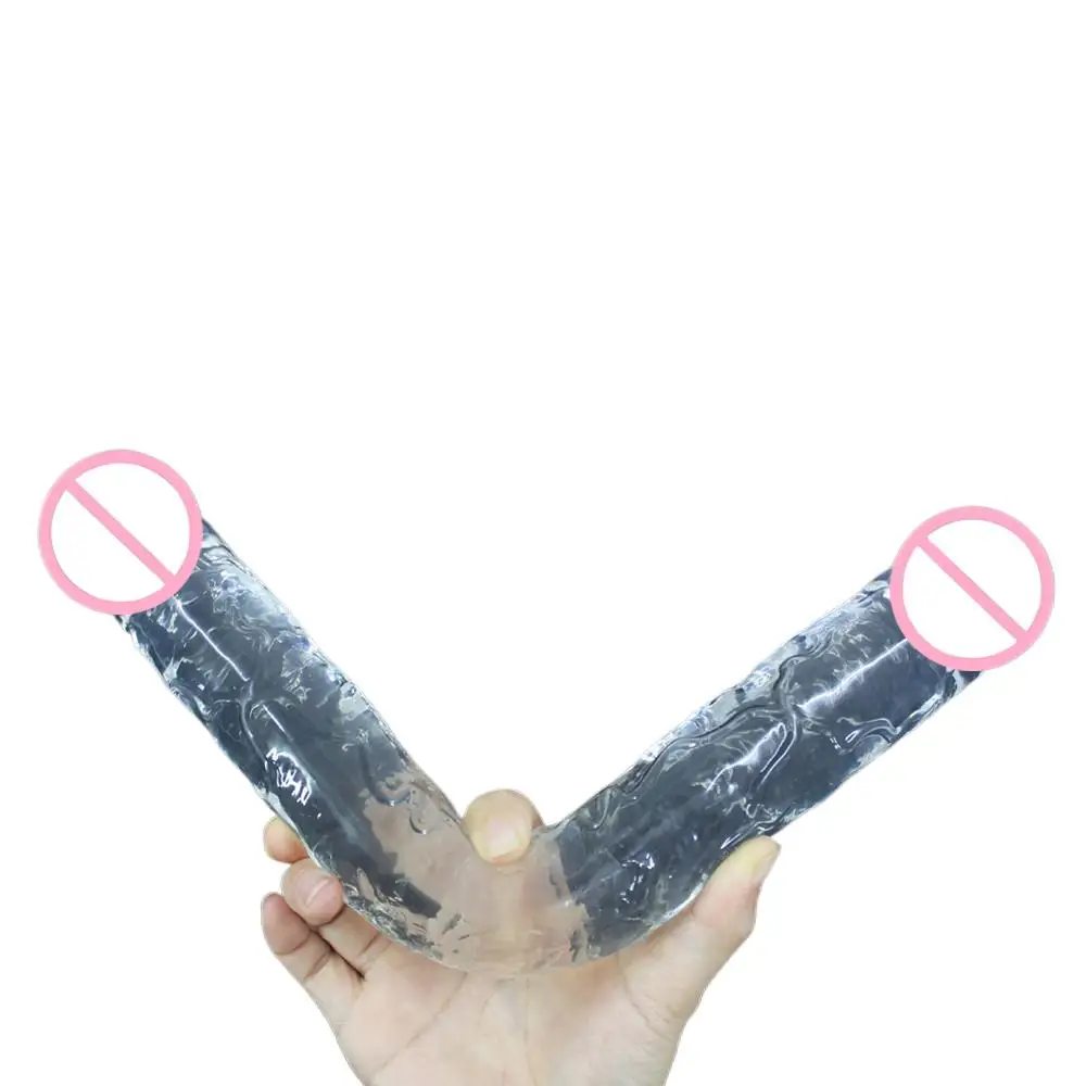 Realistic Dildo Double Ended Dildo Sex Toy For Woman TPE Erotic Soft Long Jelly Dildo for Lesbian Flexible Big Penis Masturbator