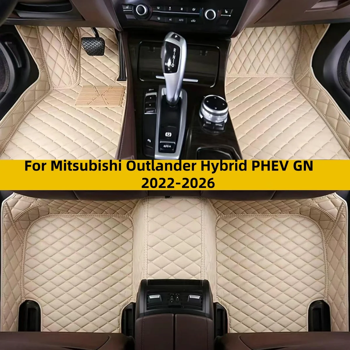 5 Seats Car Floor Mats For Mitsubishi Outlander Hybrid PHEV GN 2022 2023 2024 2025 2026Auto Interior Styling Protect Covers Carp