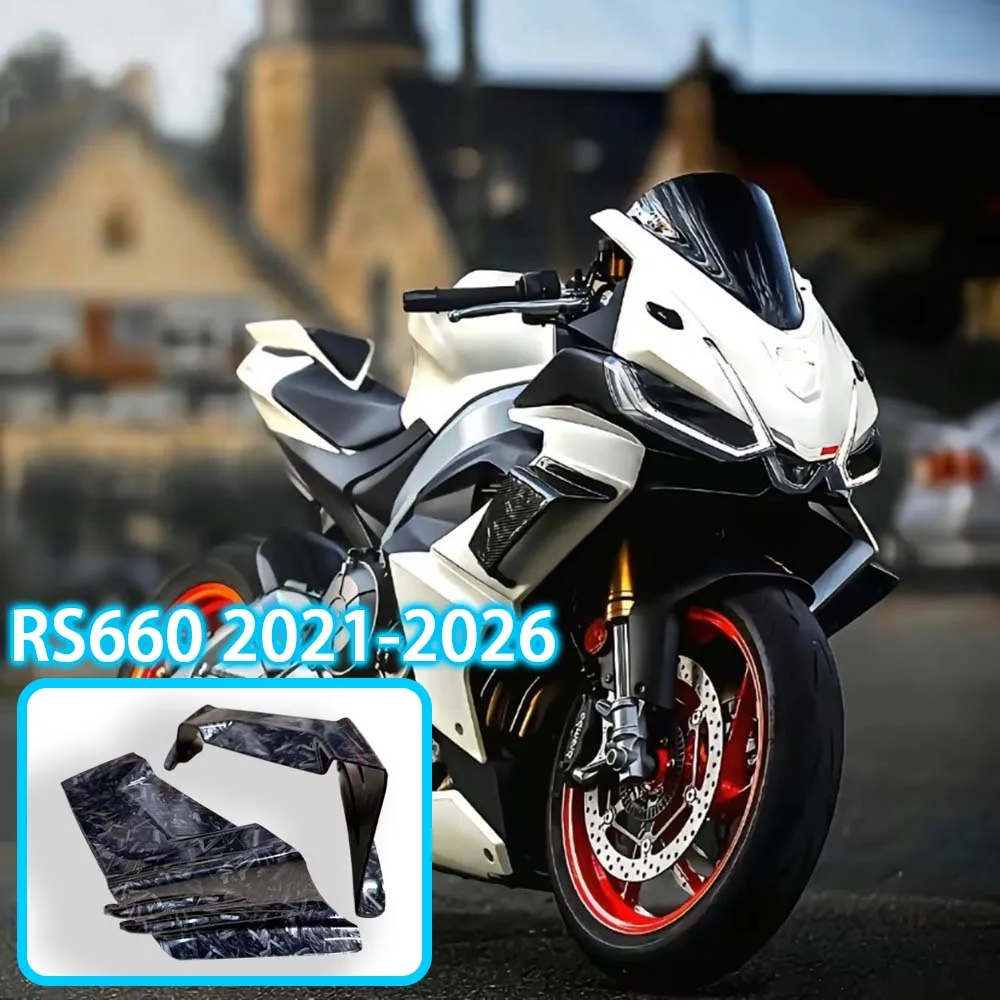 For RS660 Front spoiler Lower spoiler lower lip For Aprilia RS 660 2021-2026 2025 2024 GP WING DOWNFORCE NAKED FRONTAL SPOILERS
