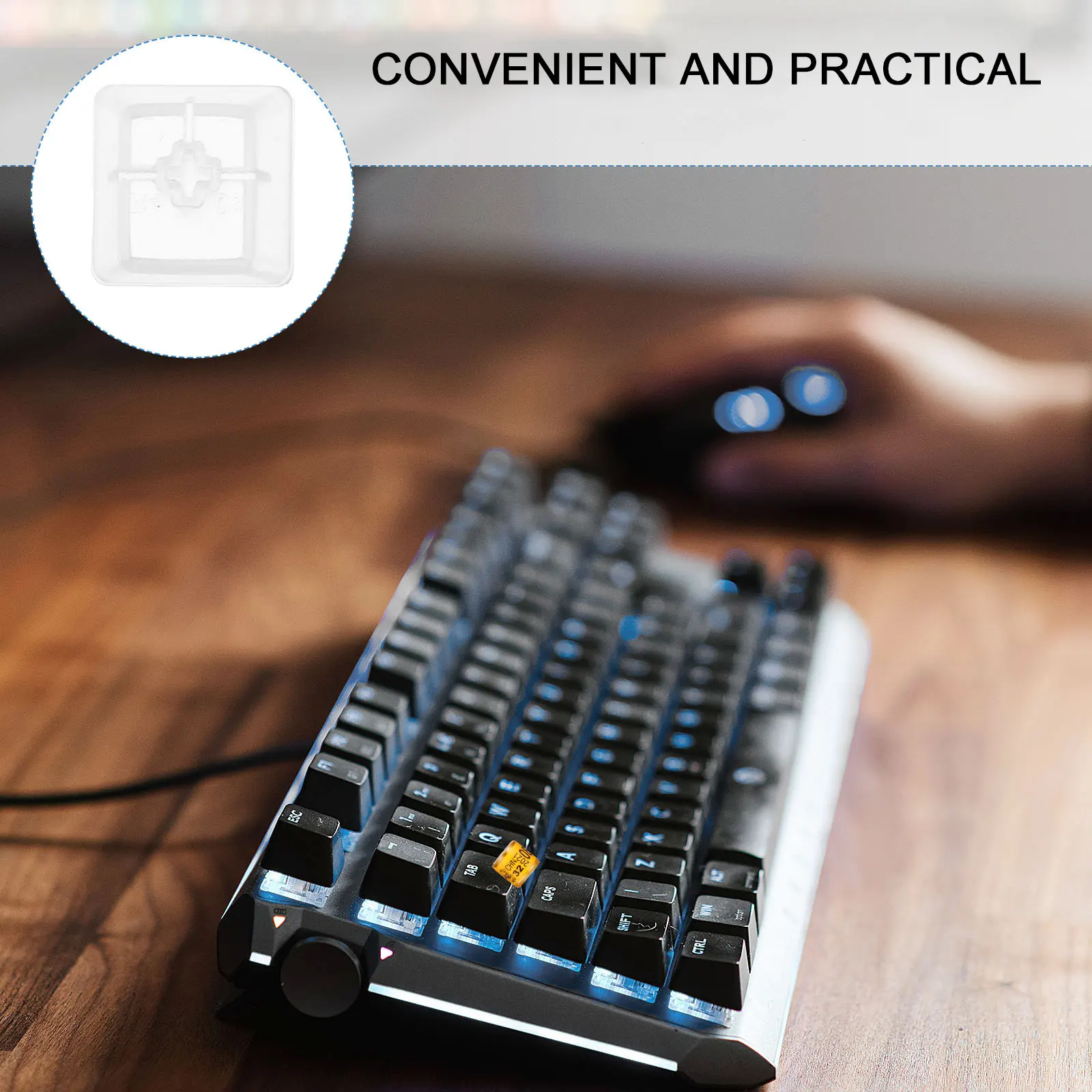10Pcs Transparent Keyboard Key Cap Protector Mechanical Keyboard Key Cover Lightweight Portable Wear Resistant