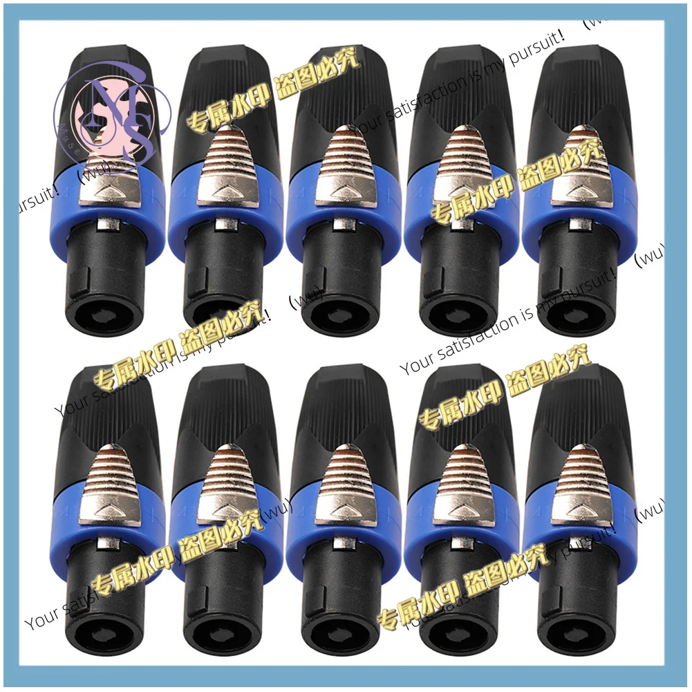 10 4-Pin NL4FC Speaker Connectors Audio Cables, Ohmic Plug Spin Lock Speakon Female Interface Accessories