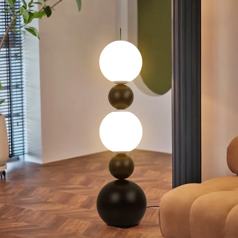 Designer Bauhaus Floor Lamp Living Room Mid Century Corner Lamp For Villa Bedroom Sofa Side Home Simple LED Bubble Standing Lamp