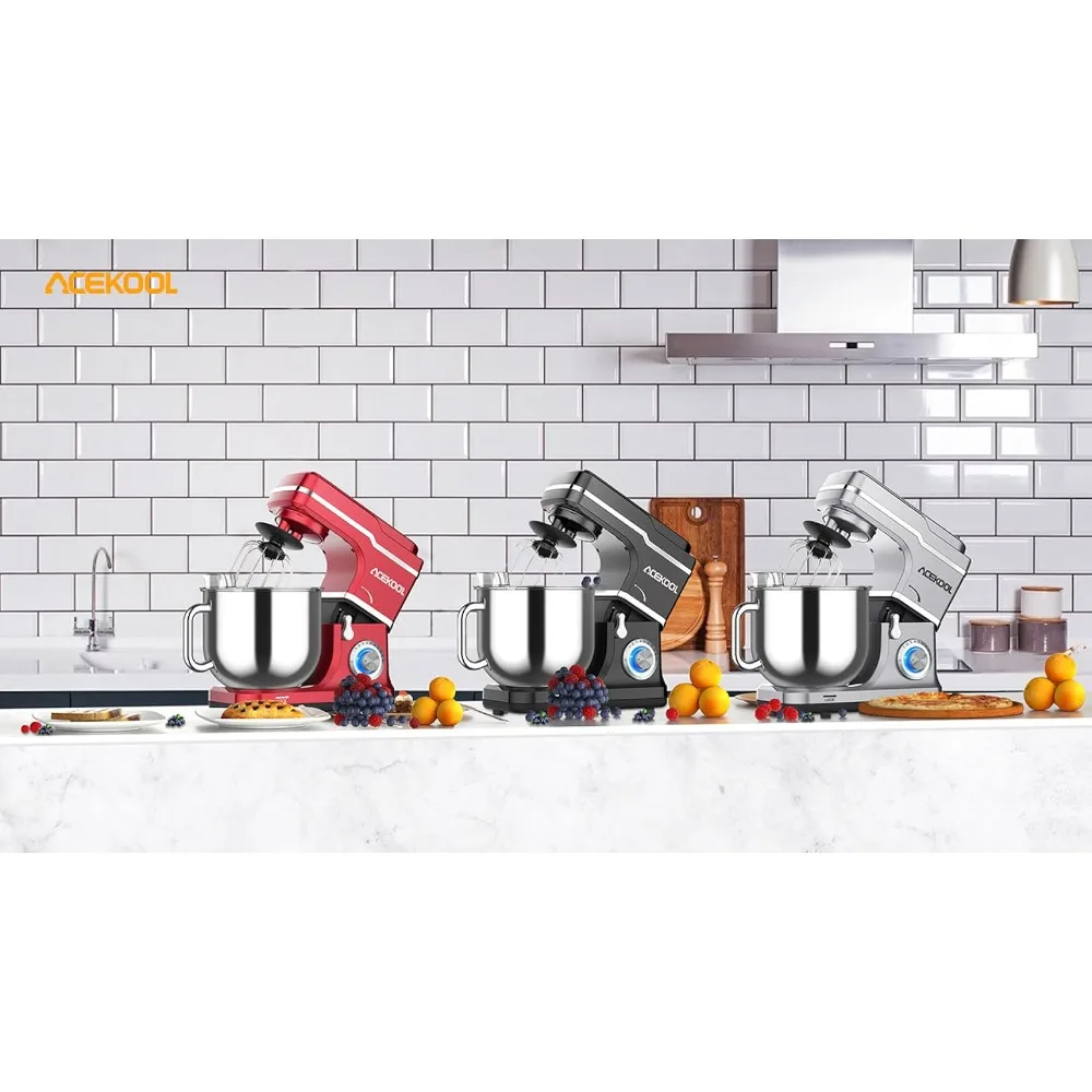 Stand Mixer, 7.5QT Kitchen Electric Food Mixer 10-Speed Tilt-Head Dough Mixer for Baking&Cake, BLACK MC1