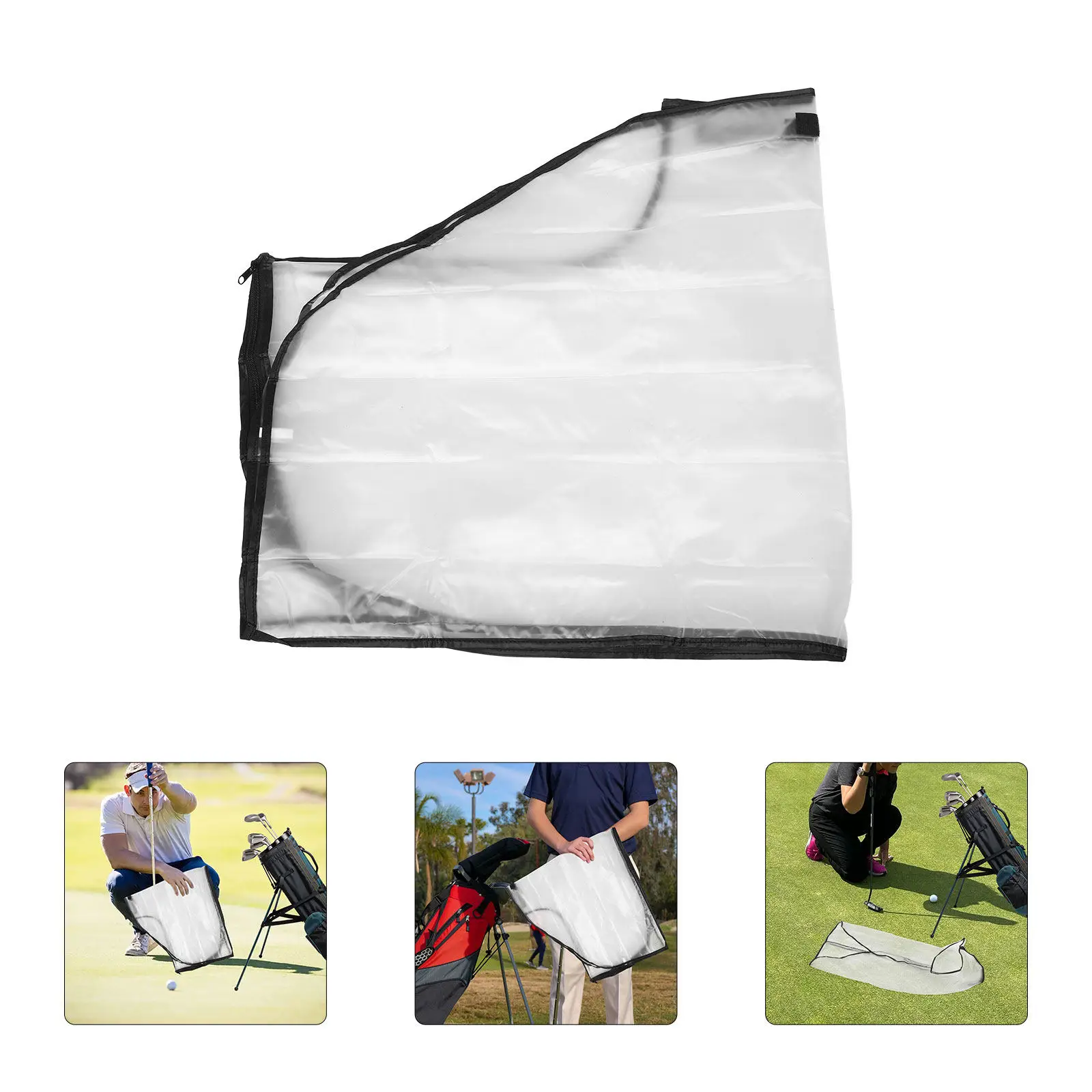 

Golf Bag Rain Cover Premium Nylon Plastic Material Weatherproof Shield for Golf Bags Push Carts Debris Protection Long-Lasting
