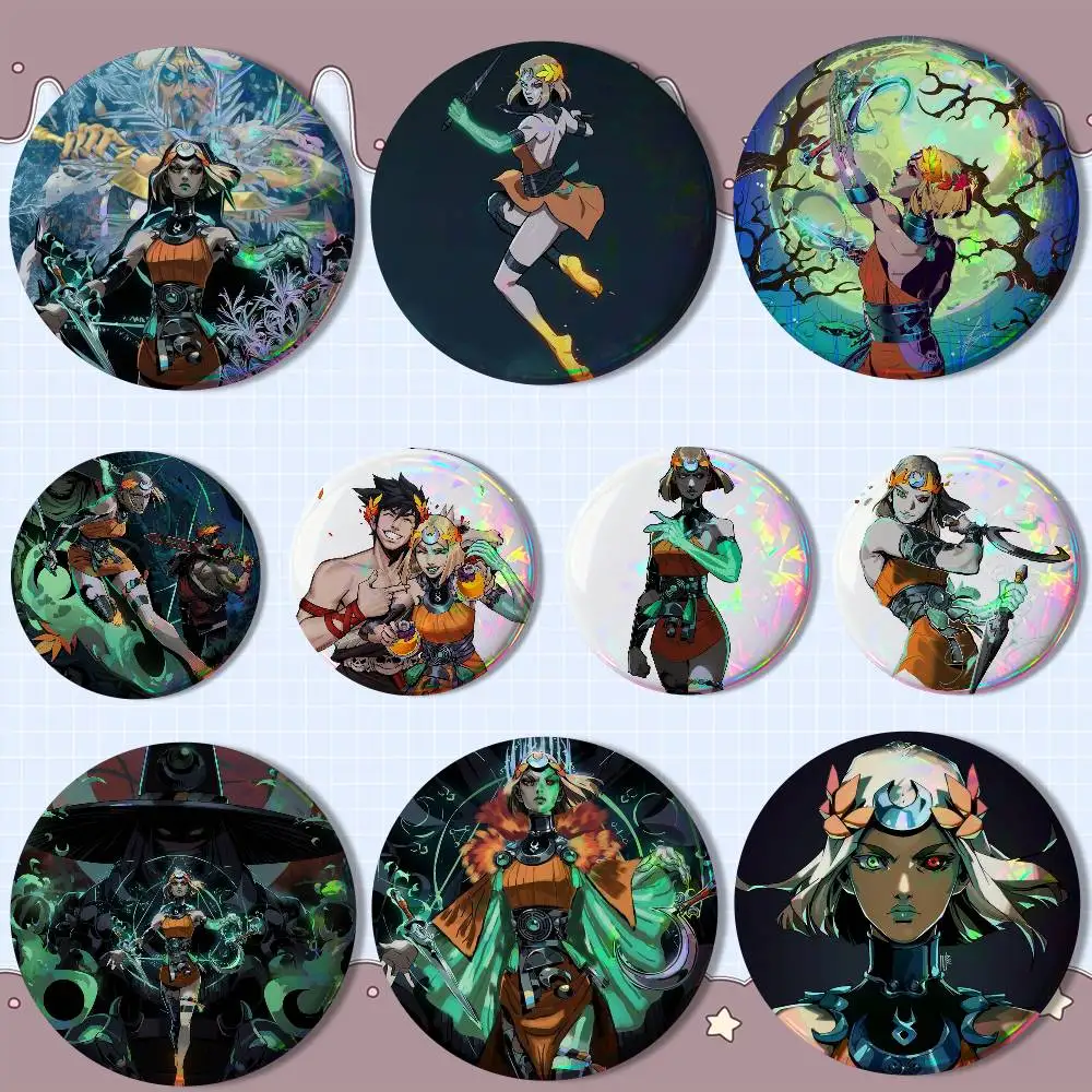 

HOT COOL H-Hades II MelinoeS Creative Round Badge Button Pin Bag Decor Fans Collection Friends Gift Brooch