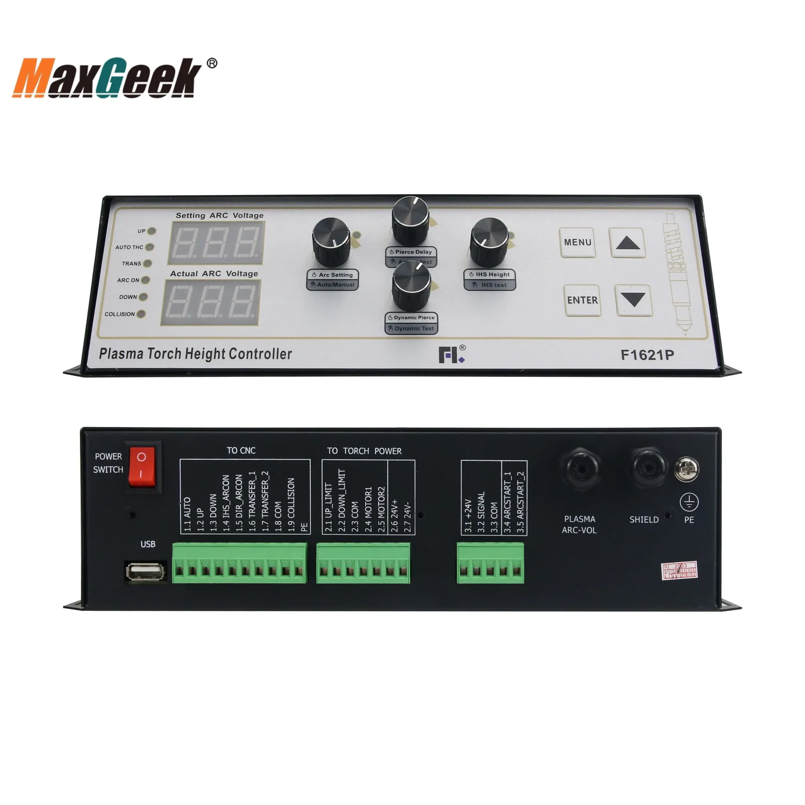 Imagem -05 - Maxgeek-tocha de Plasma Thc Controle de Altura Levantador de Suporte de Tocha Pequeno Para-choques Máquinas de Corte de Ajuste 1800 mm por Min F1621