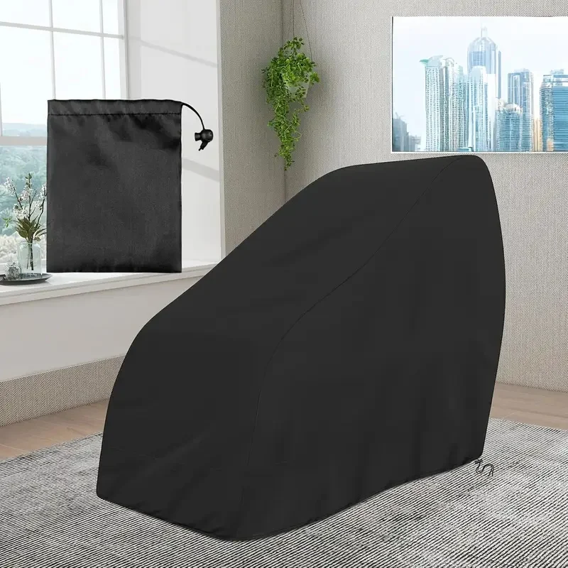 غطاء كرسي التدليك - قماش أكسفورد مقاوم للغبار والتمزق لجميع المواسم، أسود مع سحاب إغلاق للاستخدام الداخلي/الخارجي #5