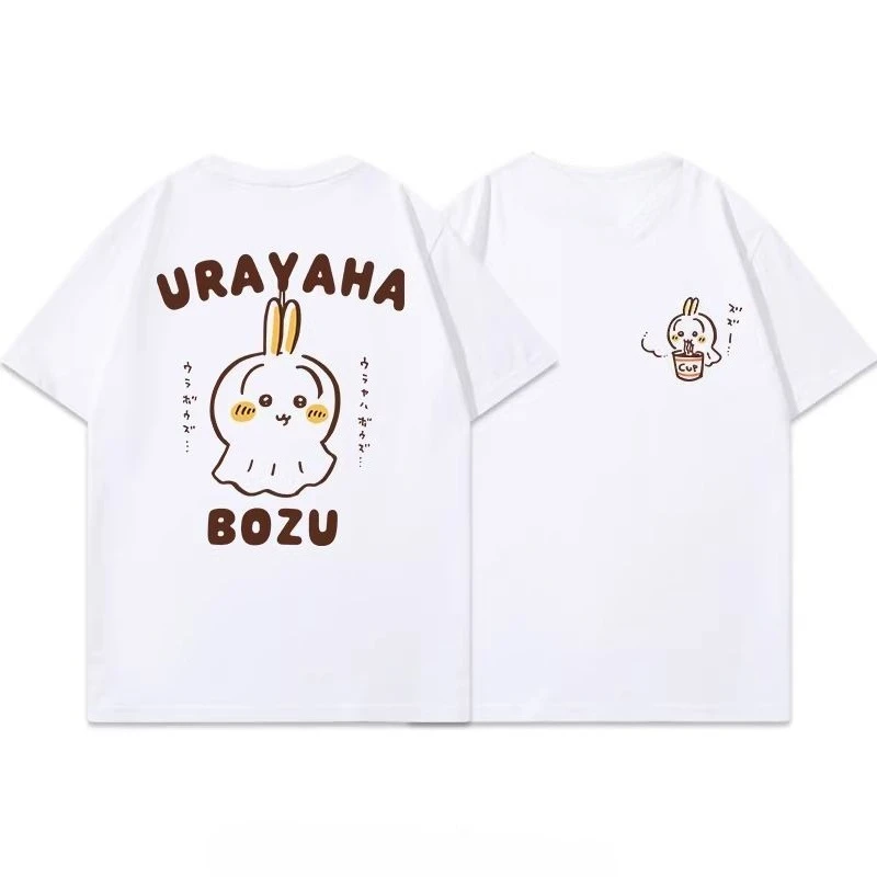 Kawaii Chiikawa Hand Drawn Graphic Tee Unisex Loose Fit Short Sleeve Breathable Casual Summer Streetwear Tops